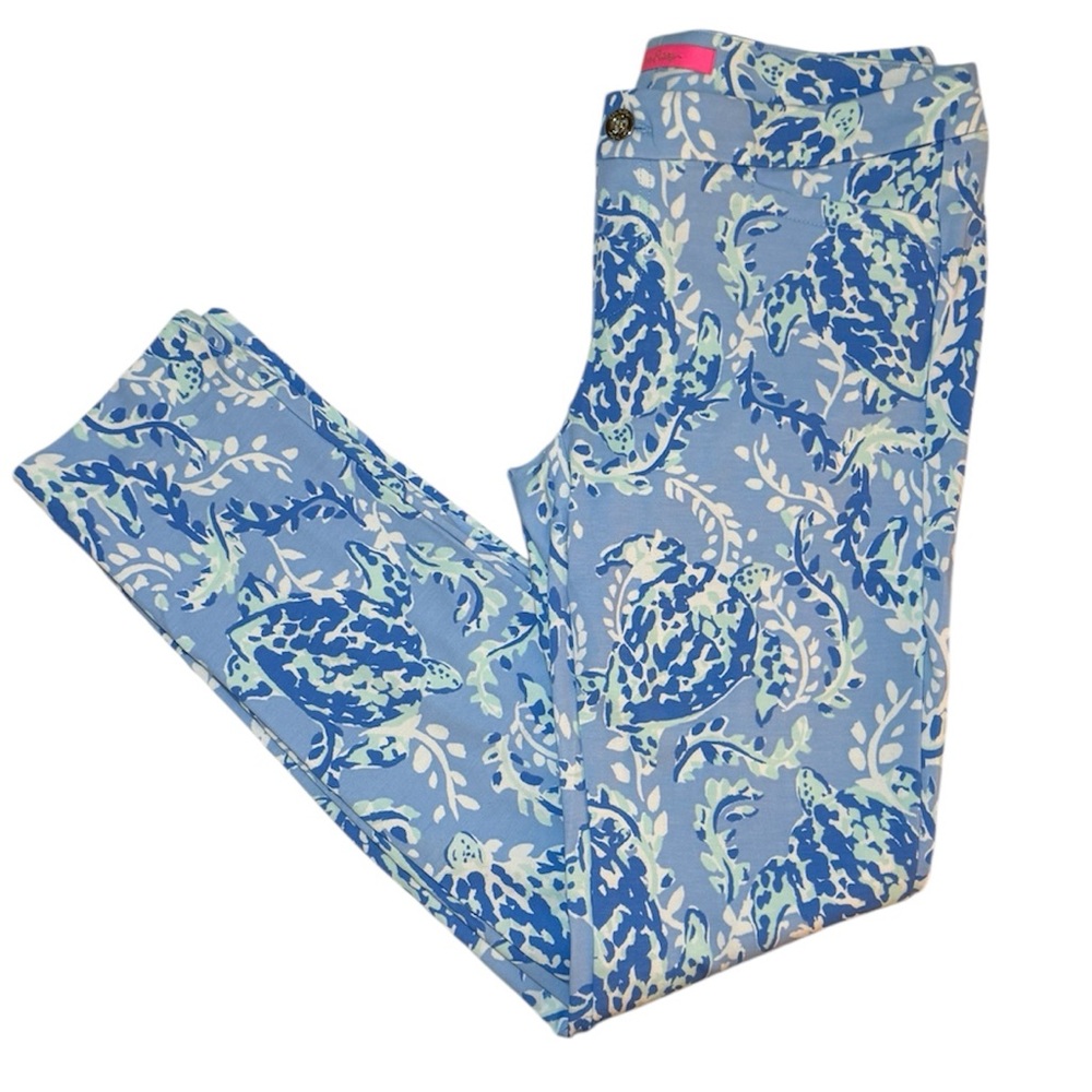 Lilly Pulitzer Kelly Knit Skinny Ankle Pant Blue Peri Turtley Awesome NWT Size 6 - Picture 6 of 12